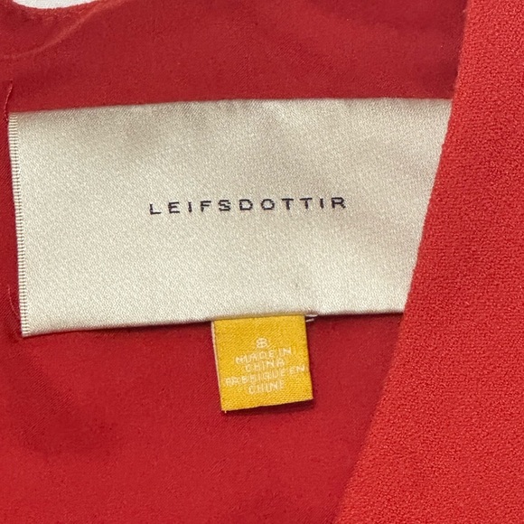 Anthropologie Leifsdottir Hot Orange Dress with Pockets - Picture 4 of 4